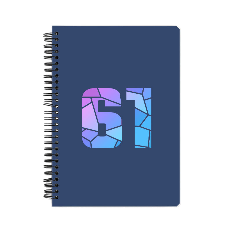 61 Number Notebook (Navy Blue)