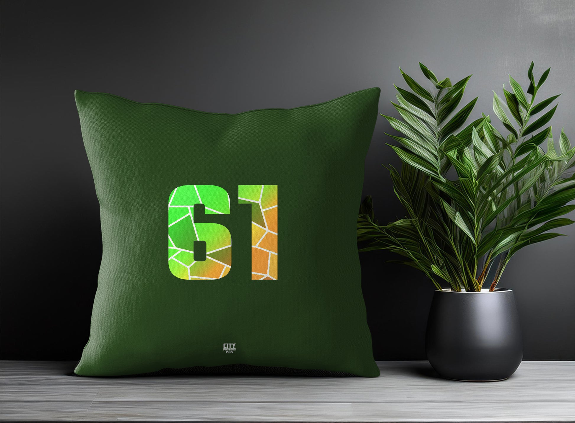 61 Number Square & Rectangle Pillow Cases | Print Deliver Plus by City Posters Plus