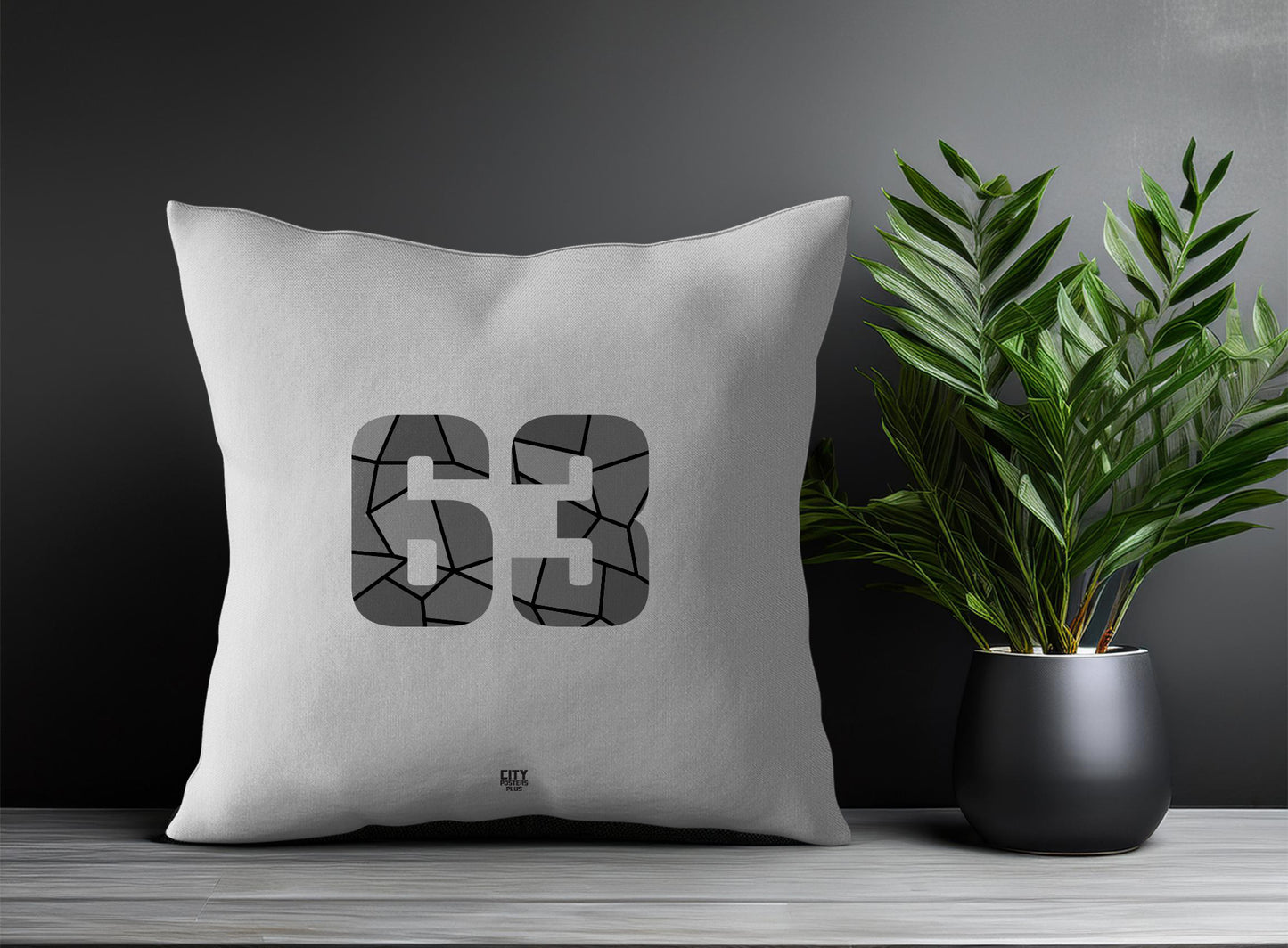 63 Number Square & Rectangle Pillow Cases | Print Deliver Plus by City Posters Plus
