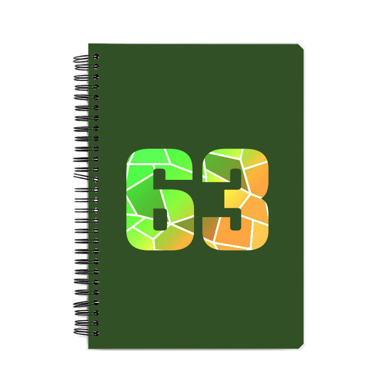 63 Number Notebook (Olive Green)
