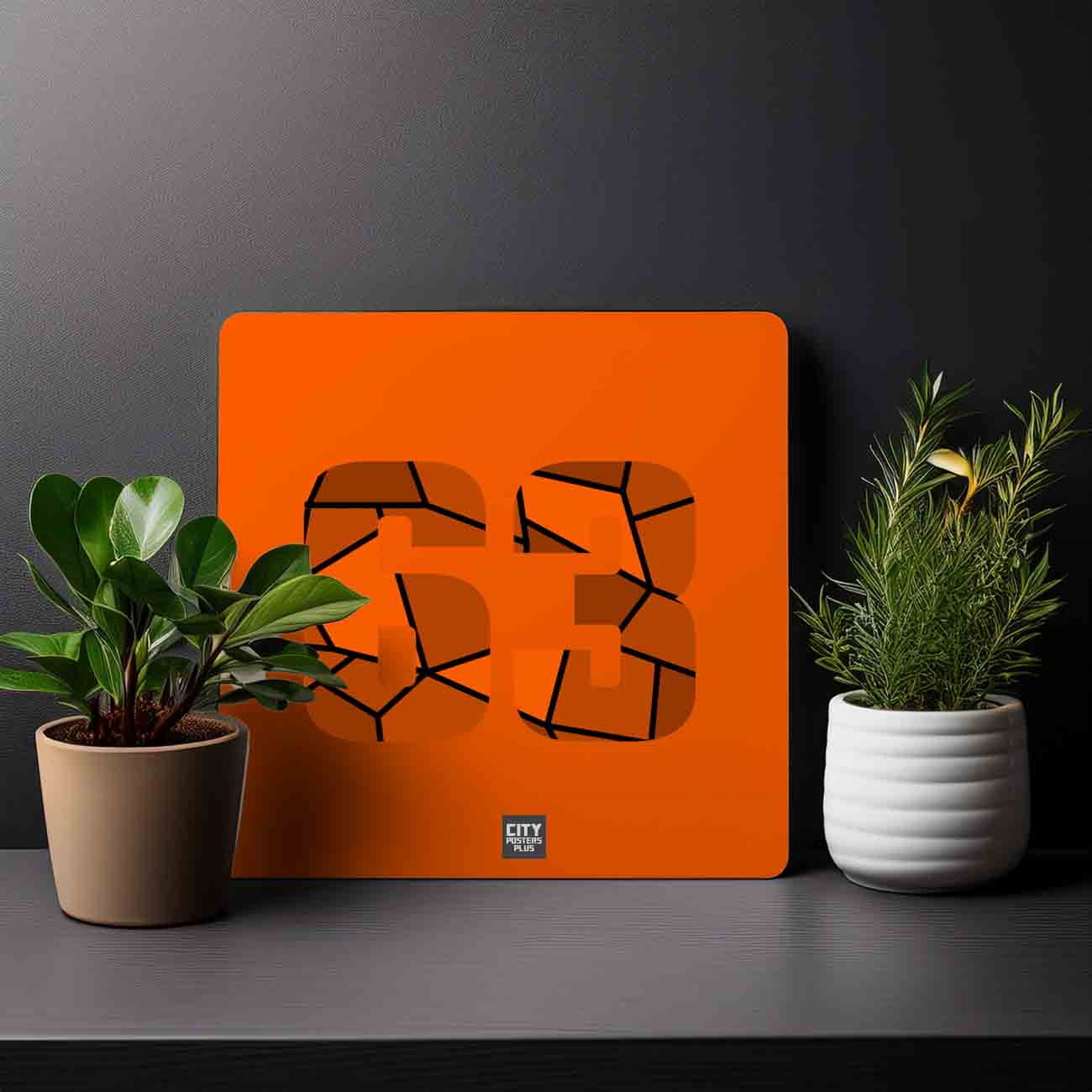 63 Number Mousepad (Orange)