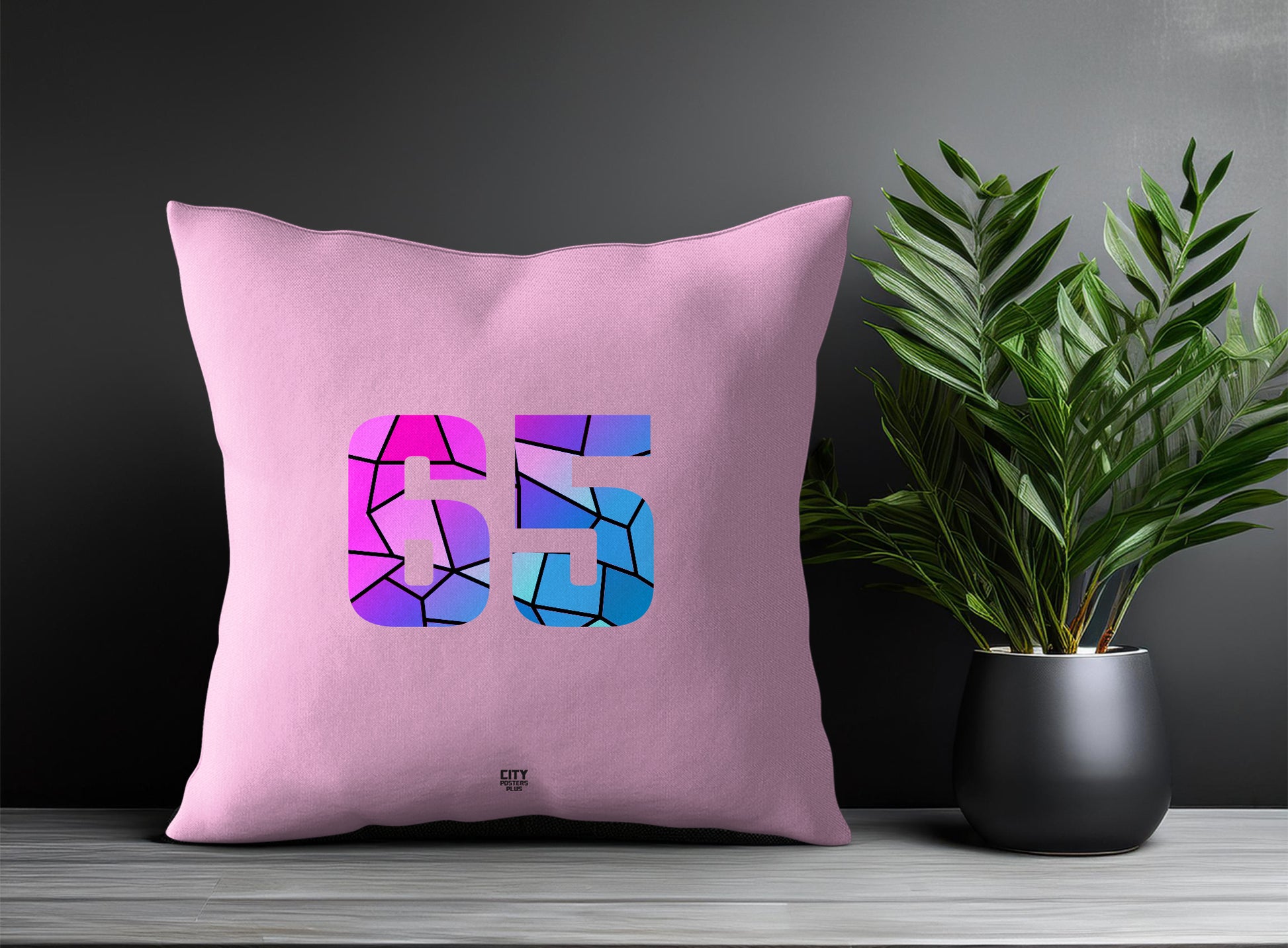 65 Number Square & Rectangle Pillow Cases | Print Deliver Plus by City Posters Plus