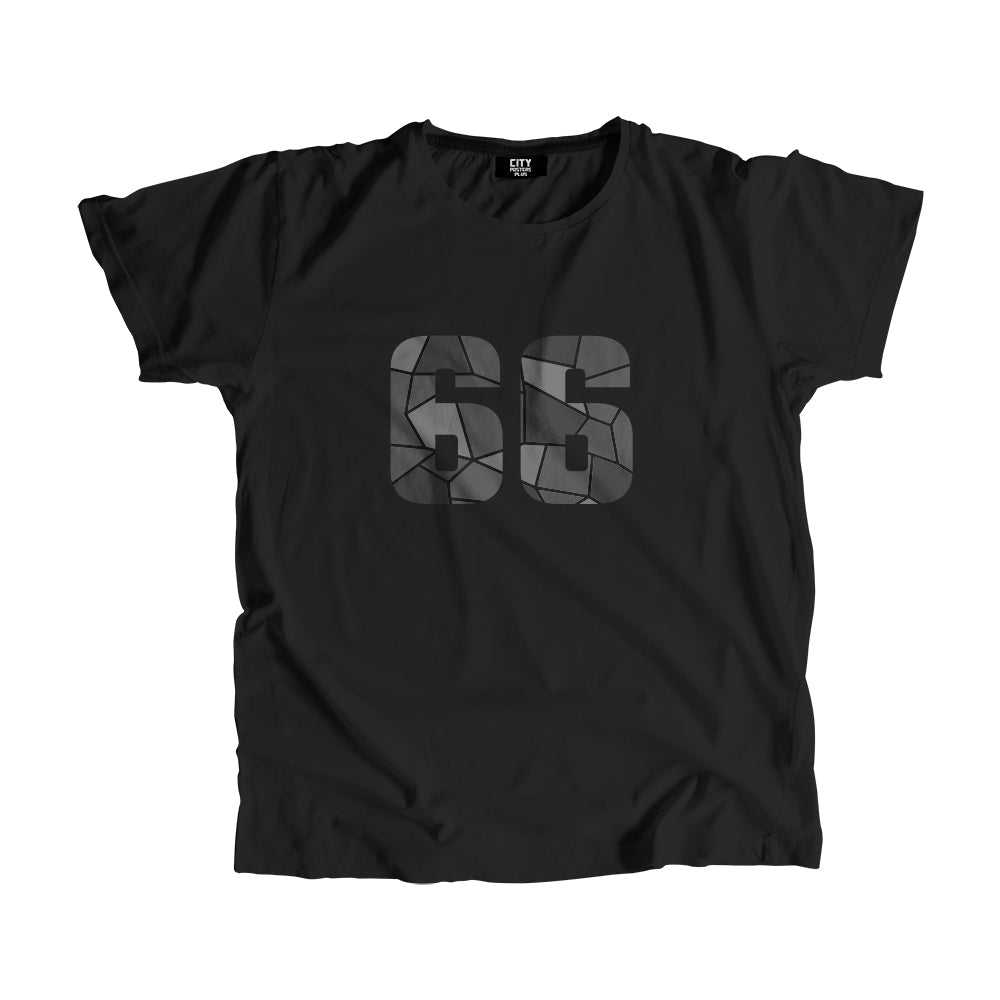 66 Number Men Unisex T-Shirt  (Black)| Classic Numeric Graphic Tee