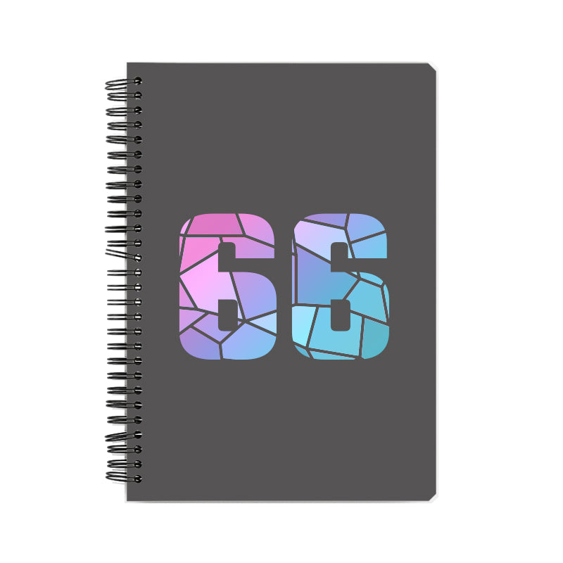 66 Number Notebook (Charcoal Grey)