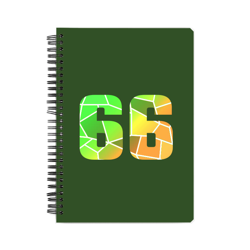 66 Number Notebook (Olive Green)