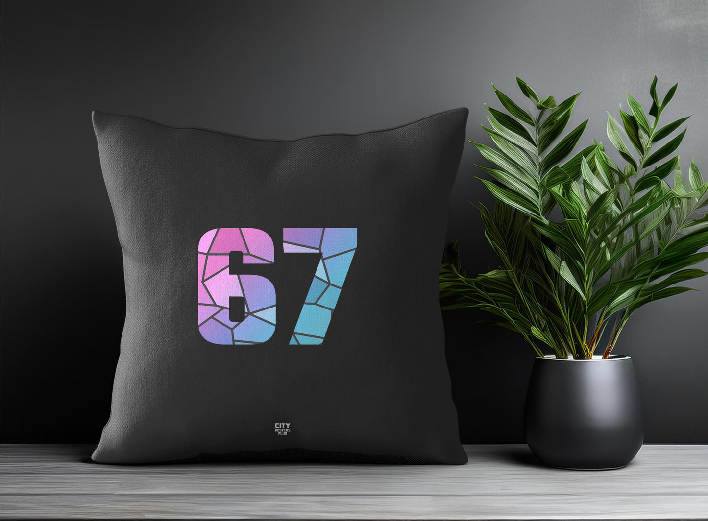 67 Number Square & Rectangle Pillow Cases | Print Deliver Plus by City Posters Plus