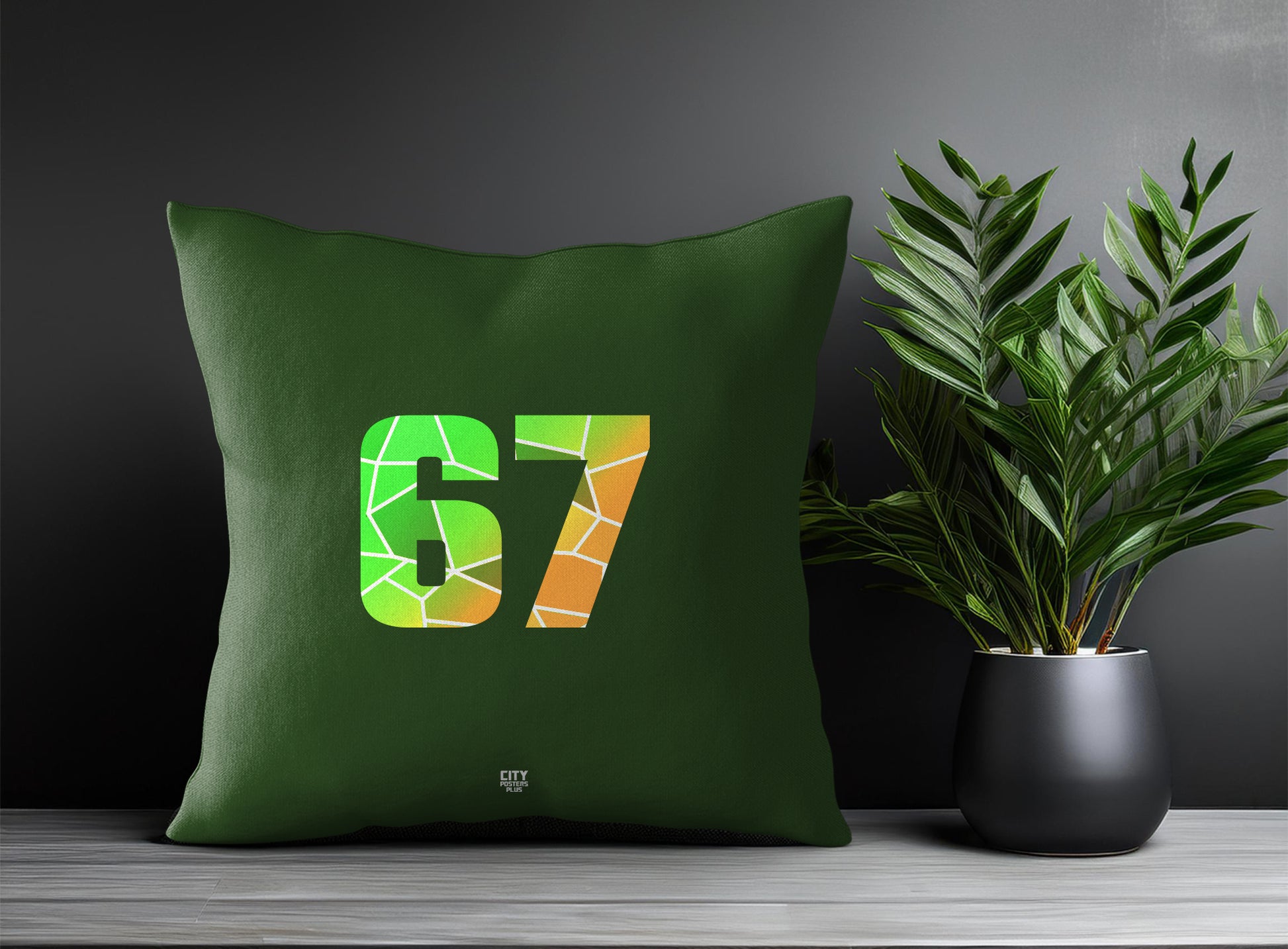67 Number Square & Rectangle Pillow Cases | Print Deliver Plus by City Posters Plus