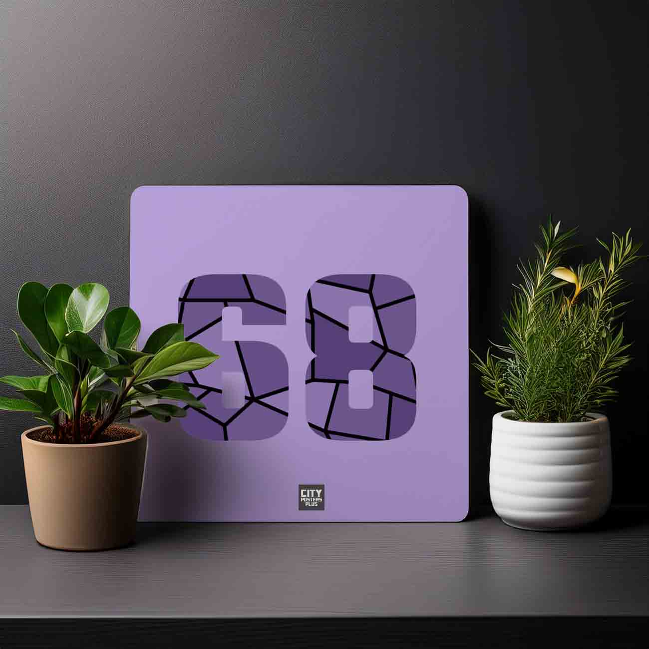 68 Number Mousepad (Iris Lavender)