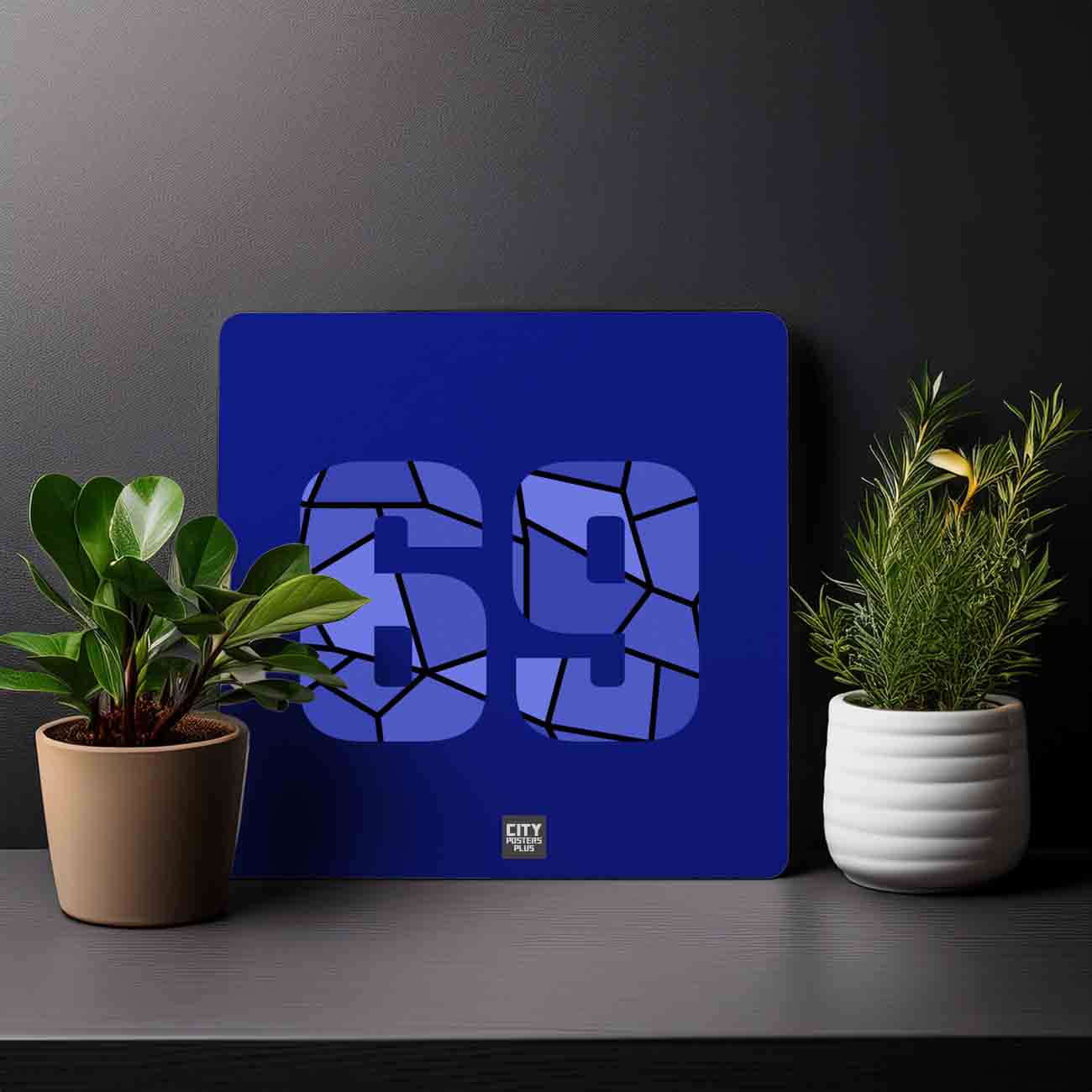 69 Number Mousepad (Royal Blue)