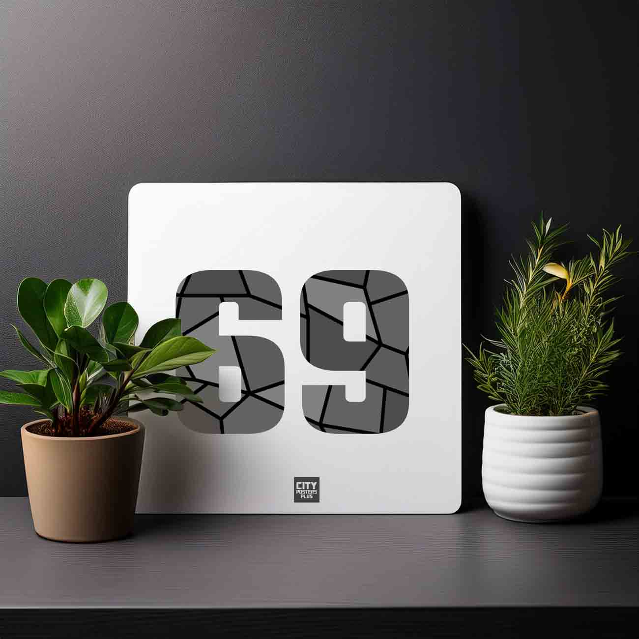 69 Number Mousepad (White)
