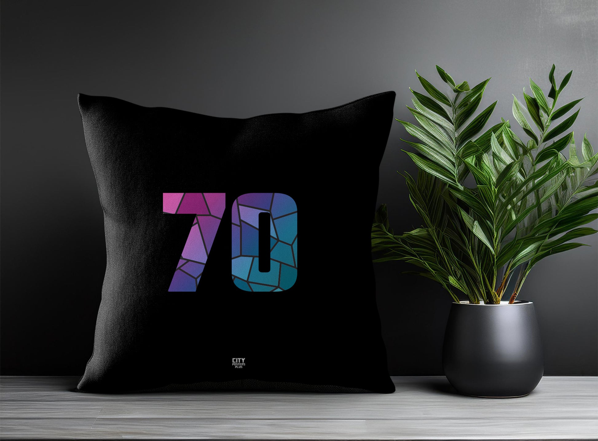 70 Number Square & Rectangle Pillow Cases | Print Deliver Plus by City Posters Plus