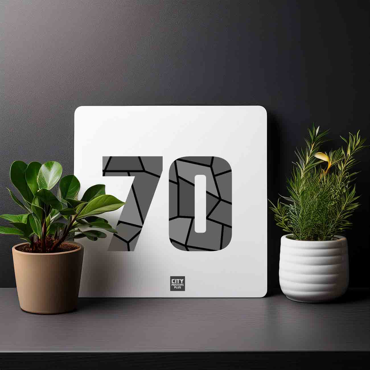 70 Number Mousepad (White)