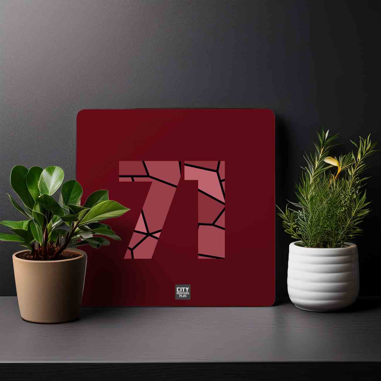 71 Number Mousepad (Maroon)