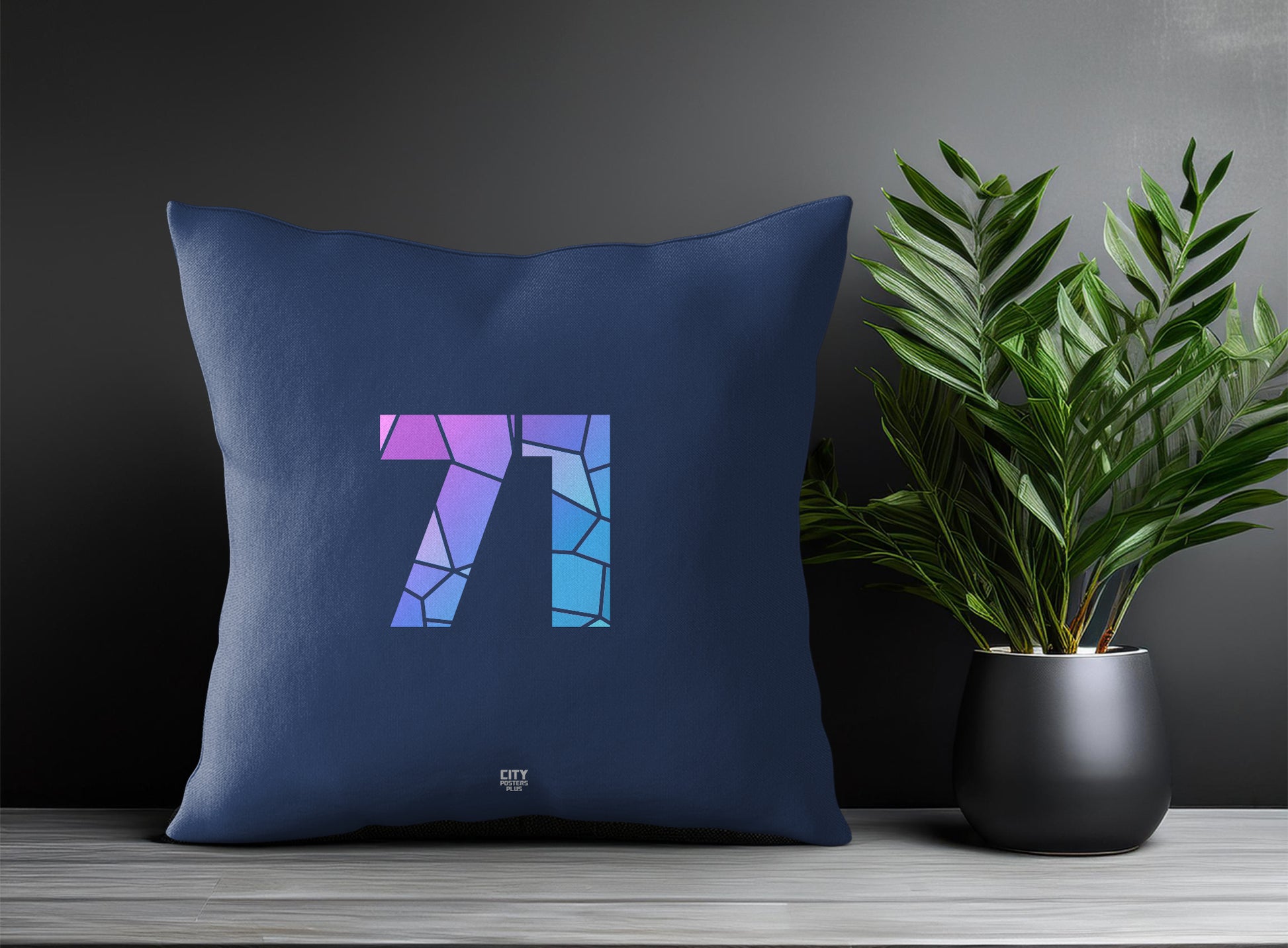 71 Number Square & Rectangle Pillow Cases | Print Deliver Plus by City Posters Plus