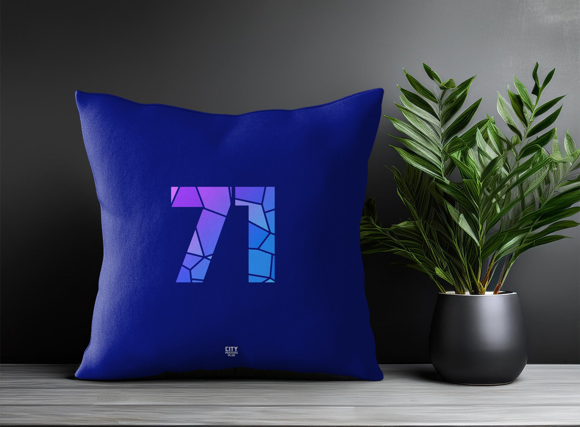 71 Number Square & Rectangle Pillow Cases | Print Deliver Plus by City Posters Plus
