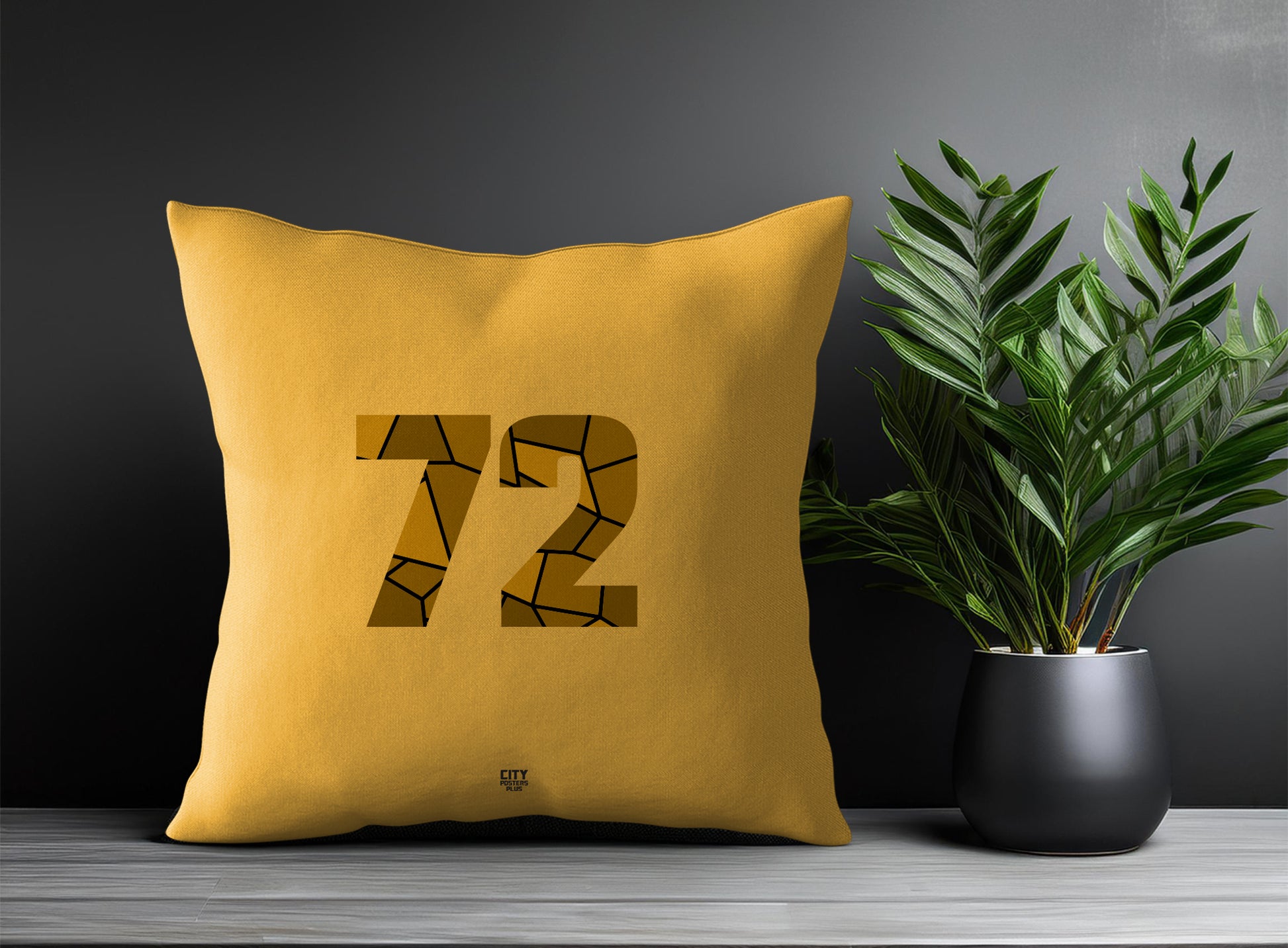 72 Number Square & Rectangle Pillow Cases | Print Deliver Plus by City Posters Plus
