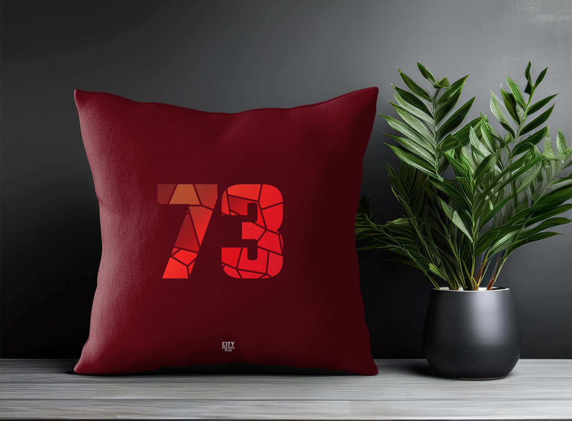 73 Number Square & Rectangle Pillow Cases | Print Deliver Plus by City Posters Plus