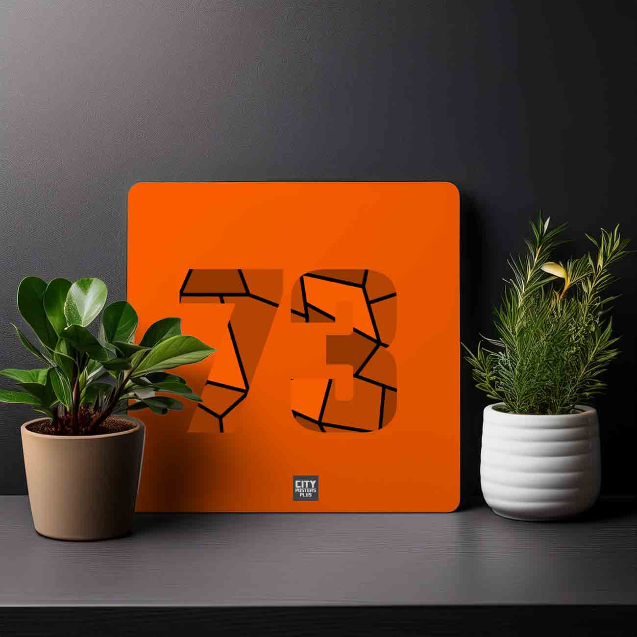 73 Number Mousepad (Orange)