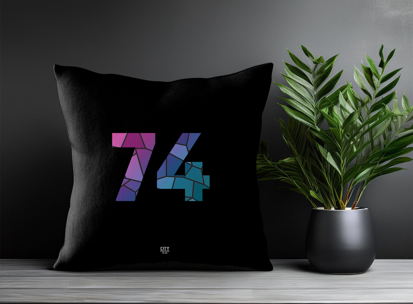 74 Number Square & Rectangle Pillow Cases | Print Deliver Plus by City Posters Plus