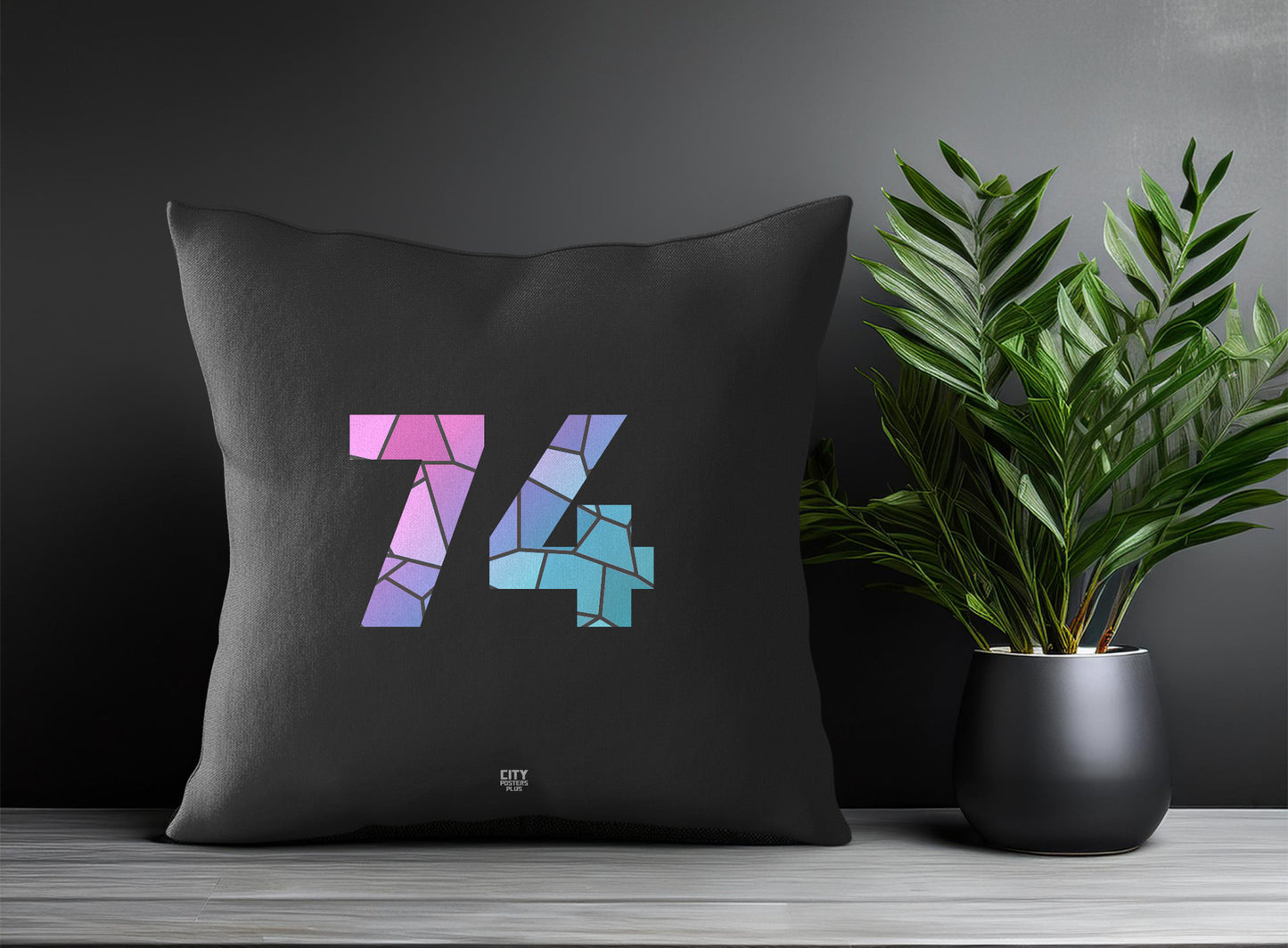 74 Number Square & Rectangle Pillow Cases | Print Deliver Plus by City Posters Plus