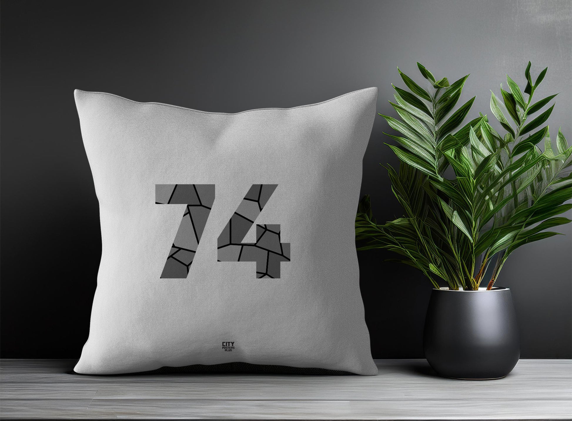 74 Number Square & Rectangle Pillow Cases | Print Deliver Plus by City Posters Plus