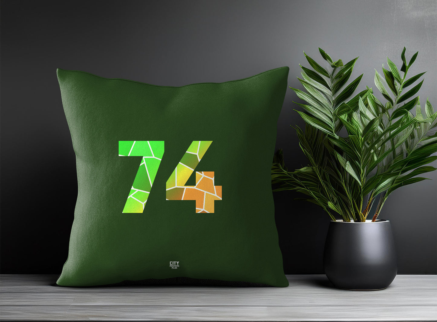74 Number Square & Rectangle Pillow Cases | Print Deliver Plus by City Posters Plus