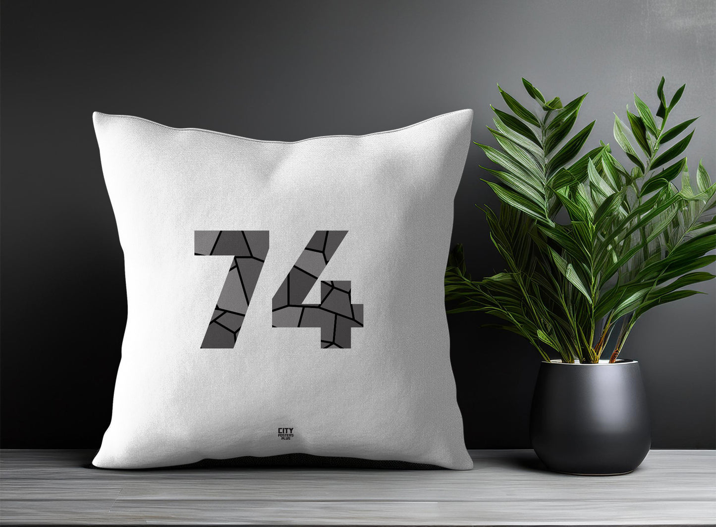 74 Number Square & Rectangle Pillow Cases | Print Deliver Plus by City Posters Plus