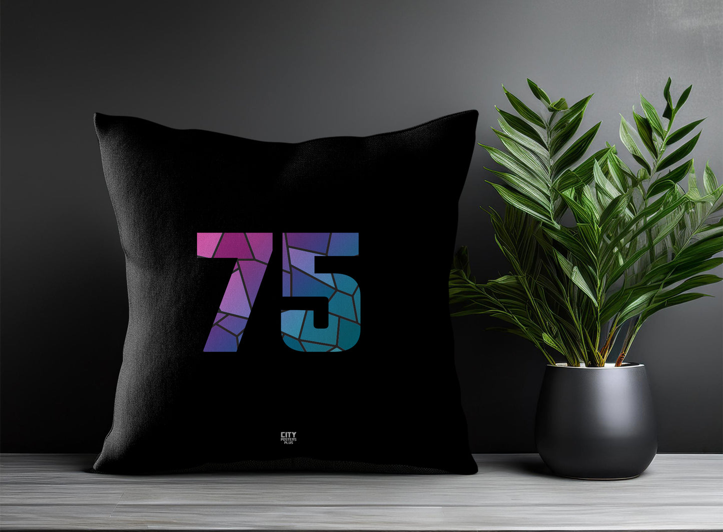 75 Number Square & Rectangle Pillow Cases | Print Deliver Plus by City Posters Plus