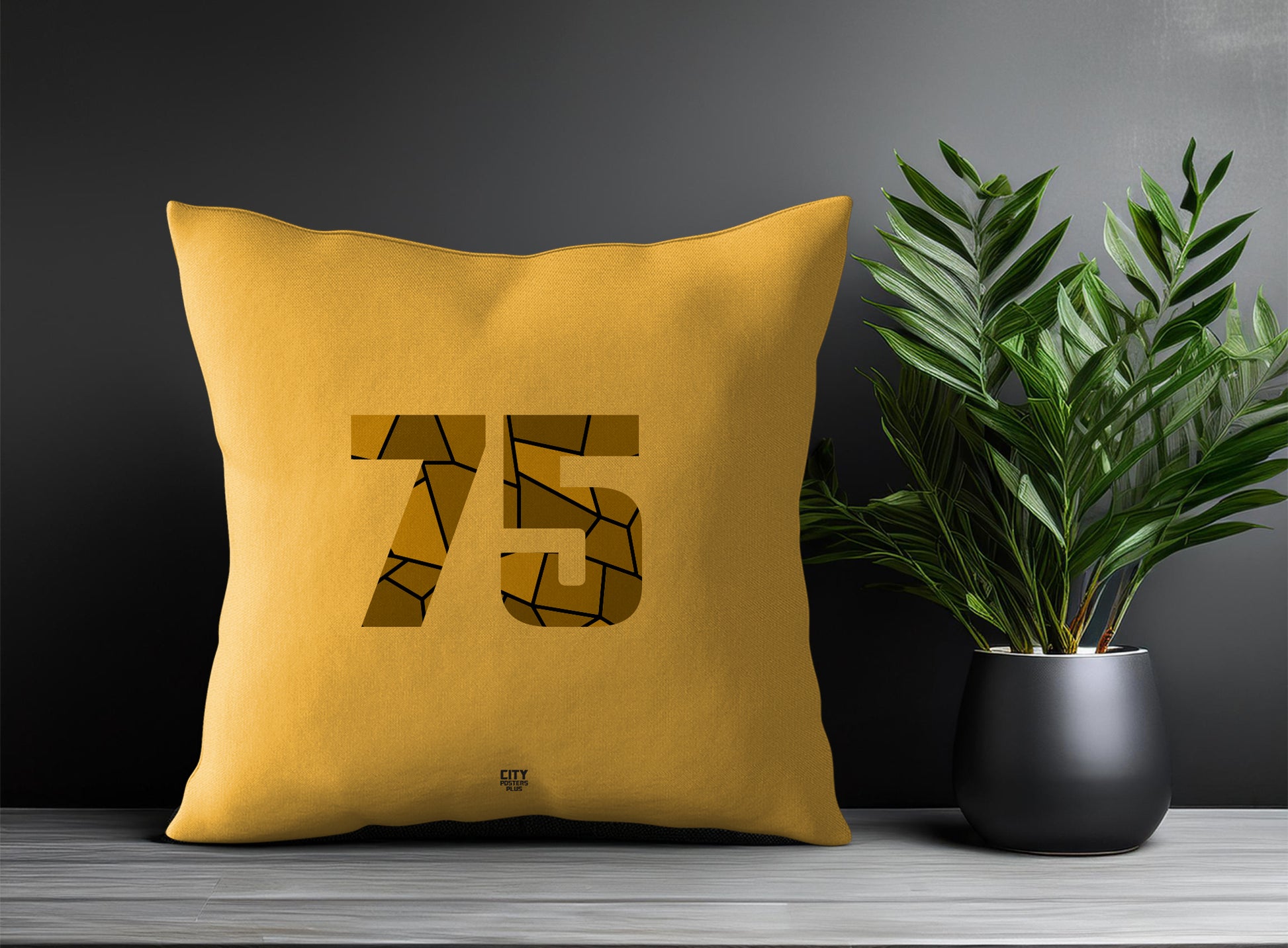 75 Number Square & Rectangle Pillow Cases | Print Deliver Plus by City Posters Plus