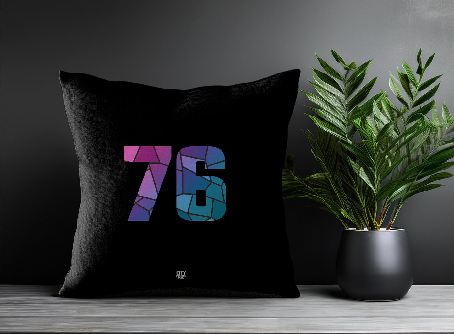 76 Number Square & Rectangle Pillow Cases | Print Deliver Plus by City Posters Plus