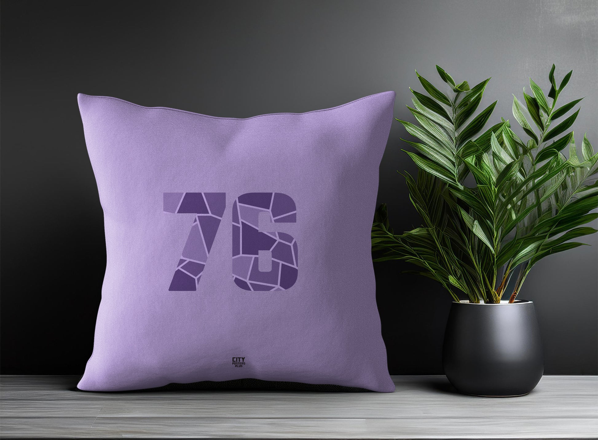 76 Number Square & Rectangle Pillow Cases | Print Deliver Plus by City Posters Plus