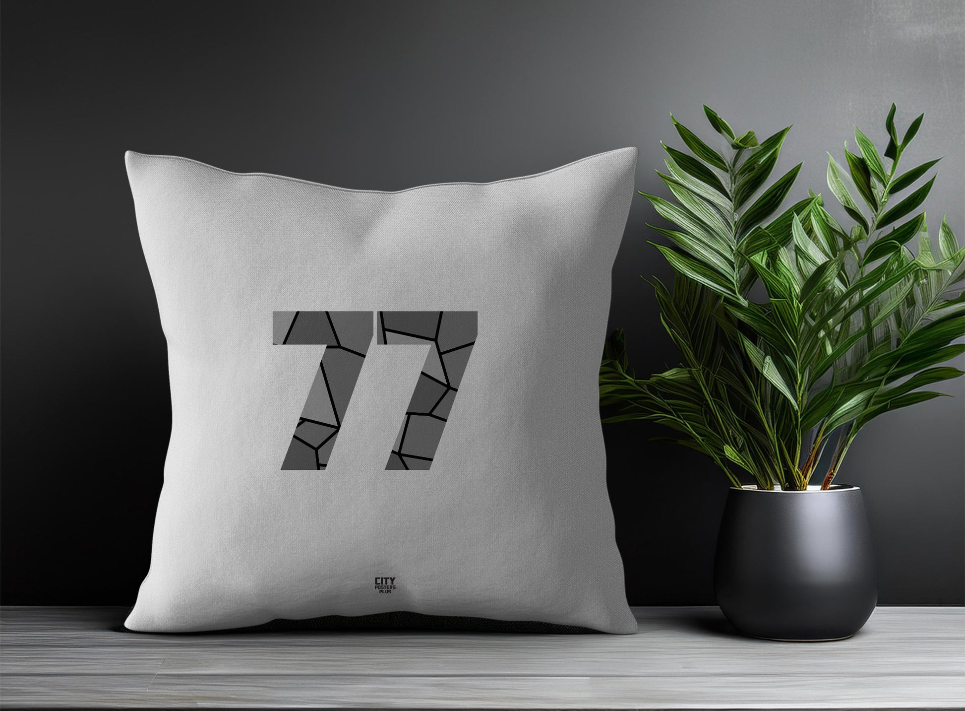 77 Number Square & Rectangle Pillow Cases | Print Deliver Plus by City Posters Plus
