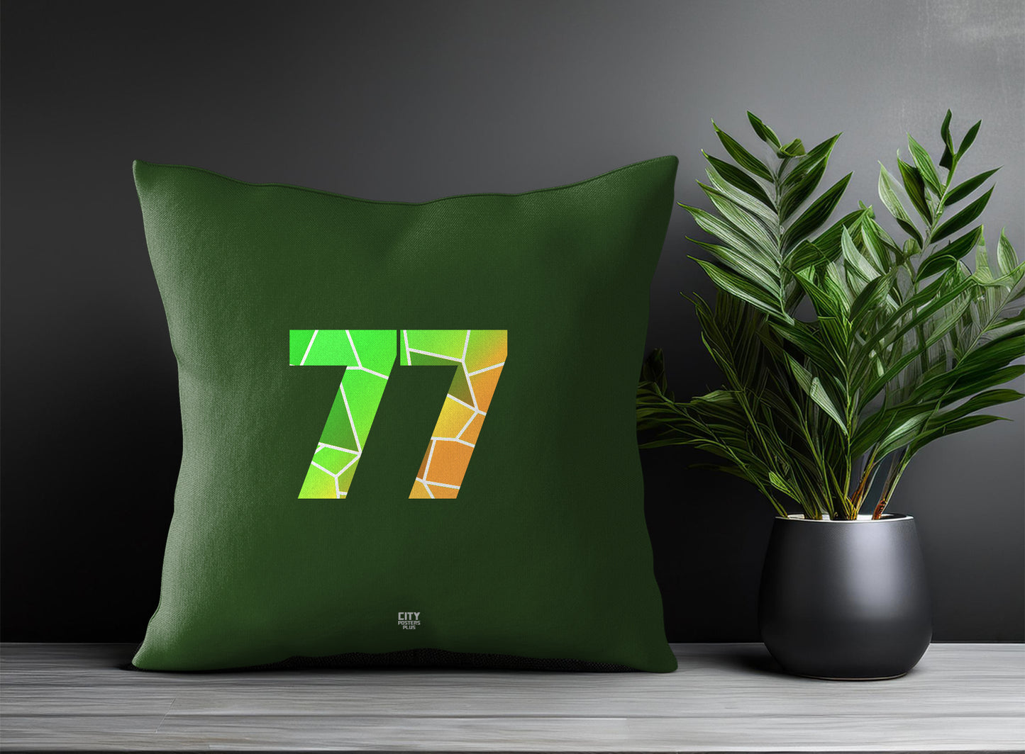 77 Number Square & Rectangle Pillow Cases | Print Deliver Plus by City Posters Plus