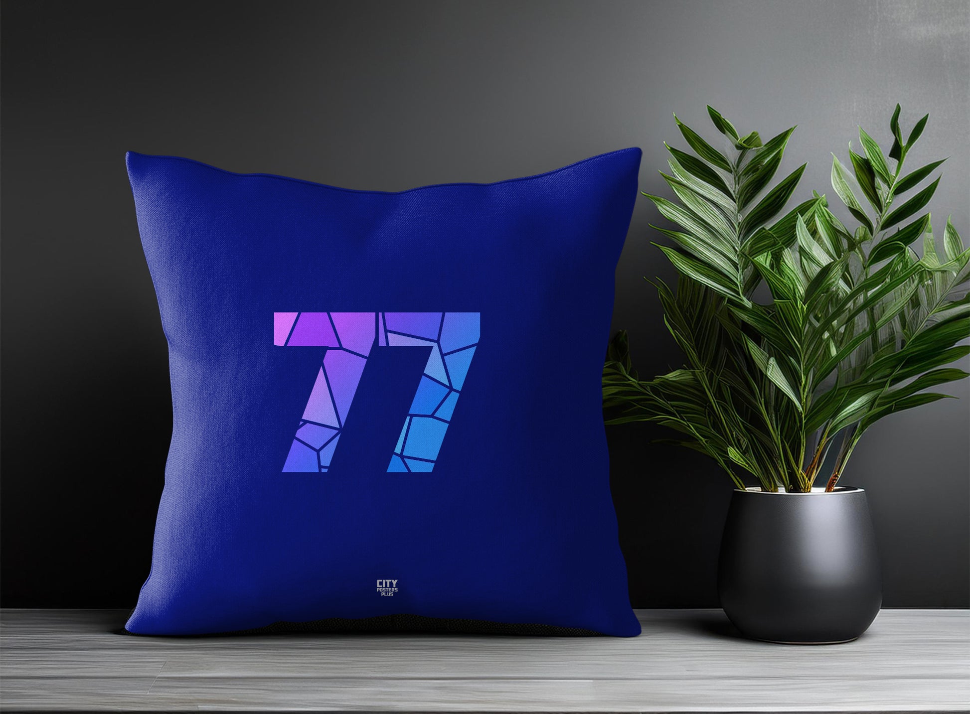 77 Number Square & Rectangle Pillow Cases | Print Deliver Plus by City Posters Plus