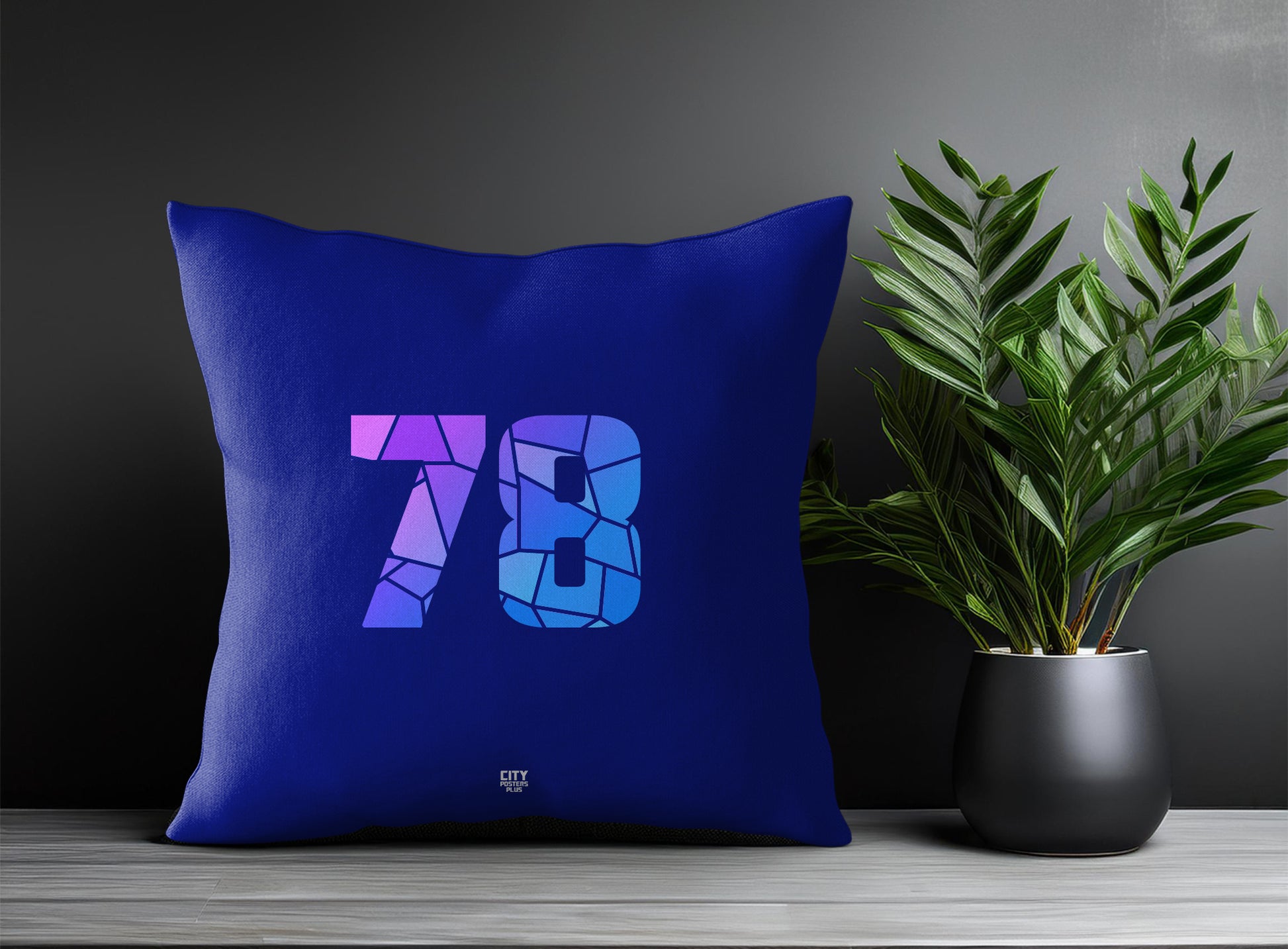 78 Number Square & Rectangle Pillow Cases | Print Deliver Plus by City Posters Plus