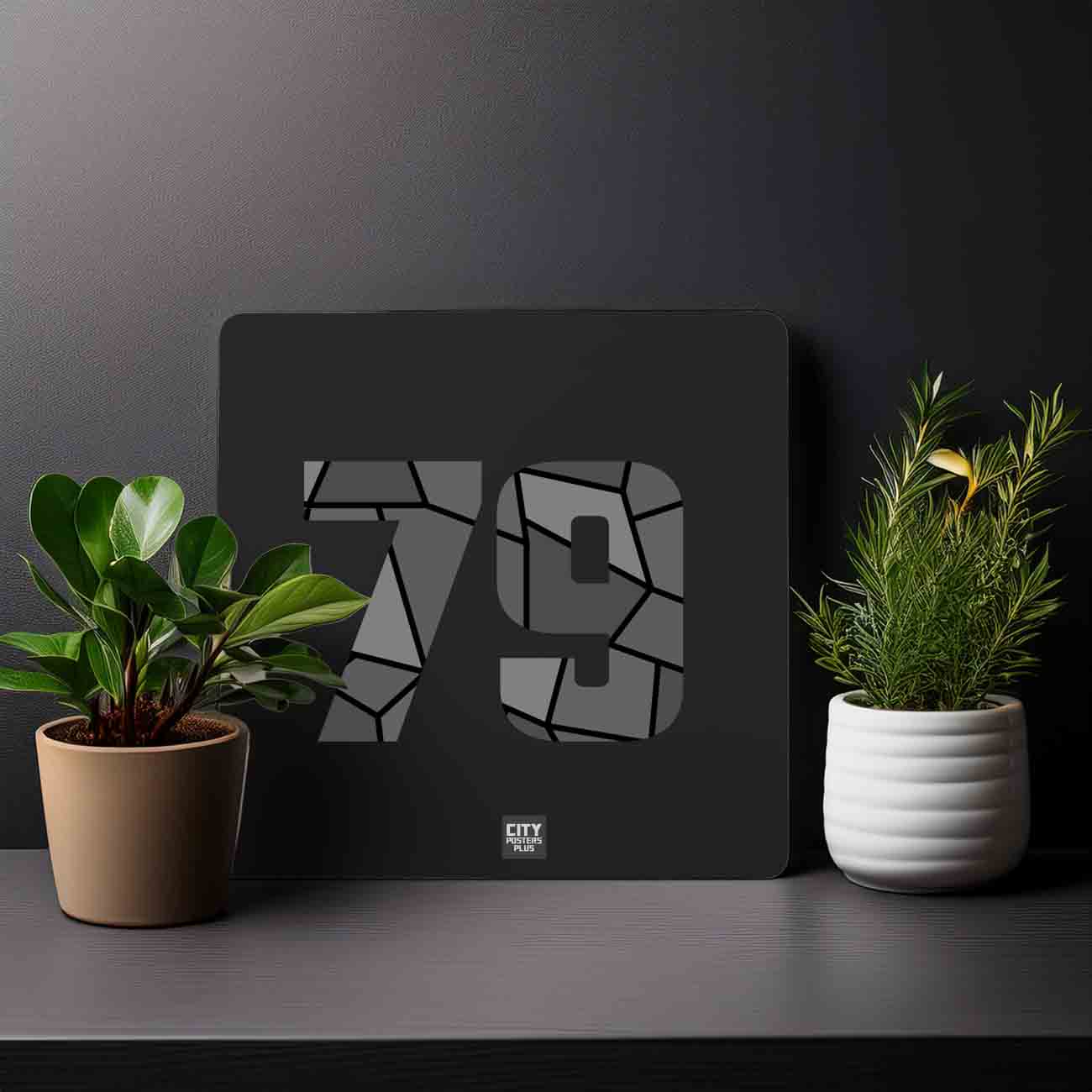 79 Number Mousepad (Black)