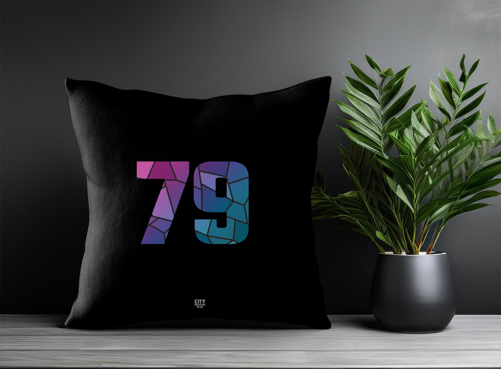 79 Number Square & Rectangle Pillow Cases | Print Deliver Plus by City Posters Plus