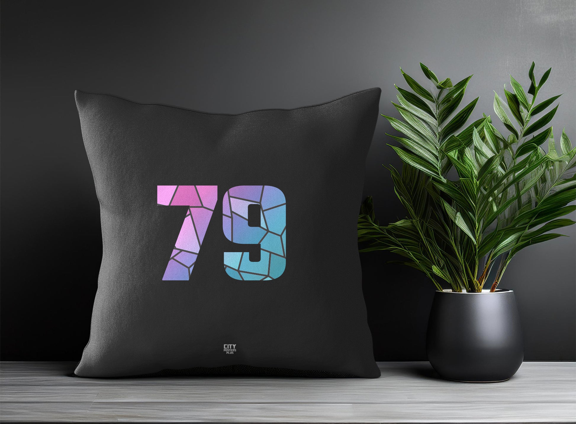 79 Number Square & Rectangle Pillow Cases | Print Deliver Plus by City Posters Plus