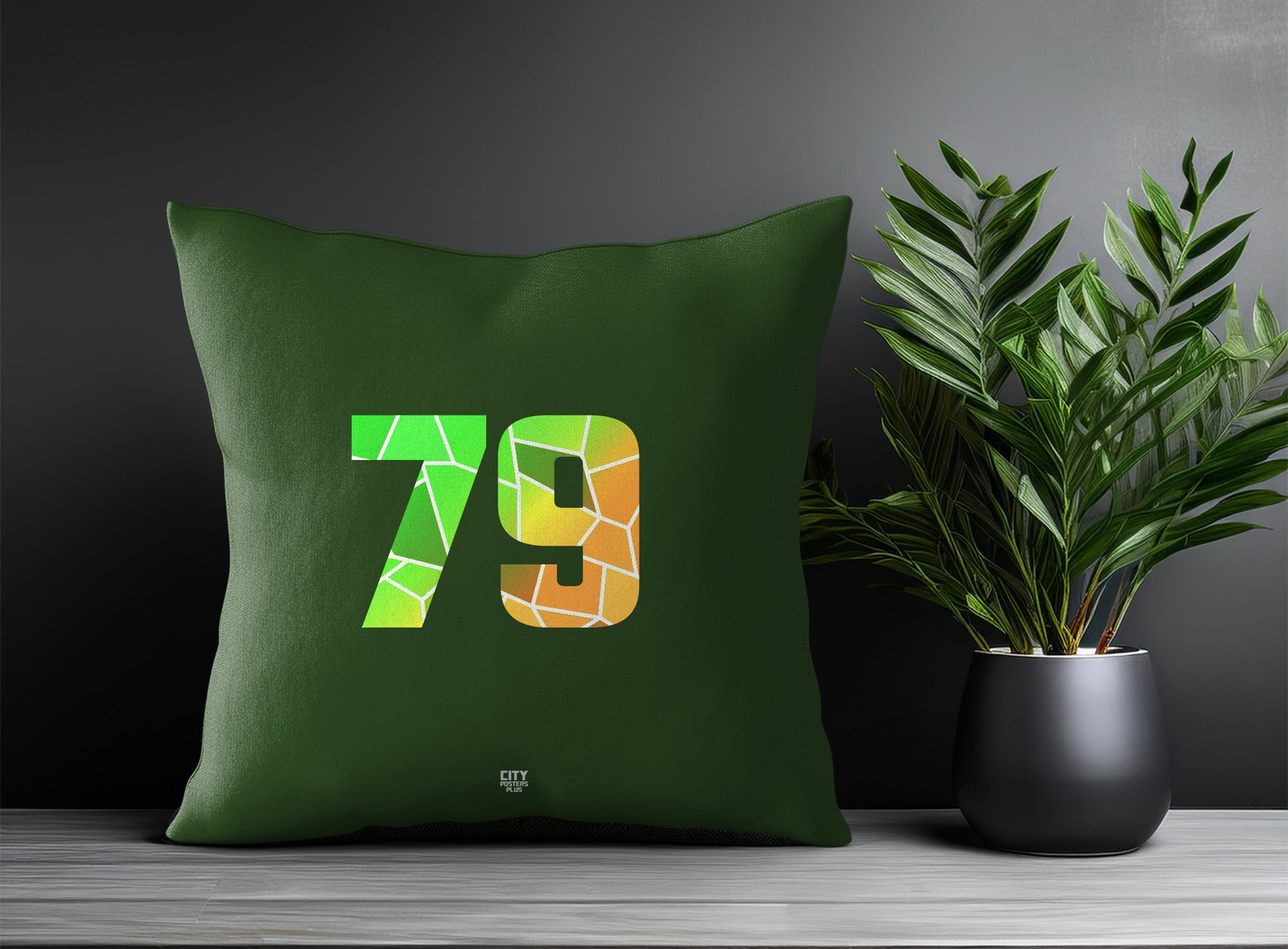 79 Number Square & Rectangle Pillow Cases | Print Deliver Plus by City Posters Plus