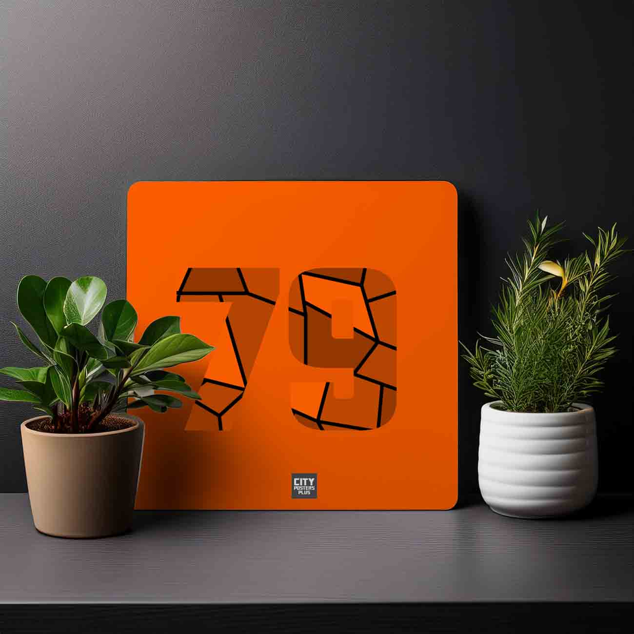79 Number Mousepad (Orange)
