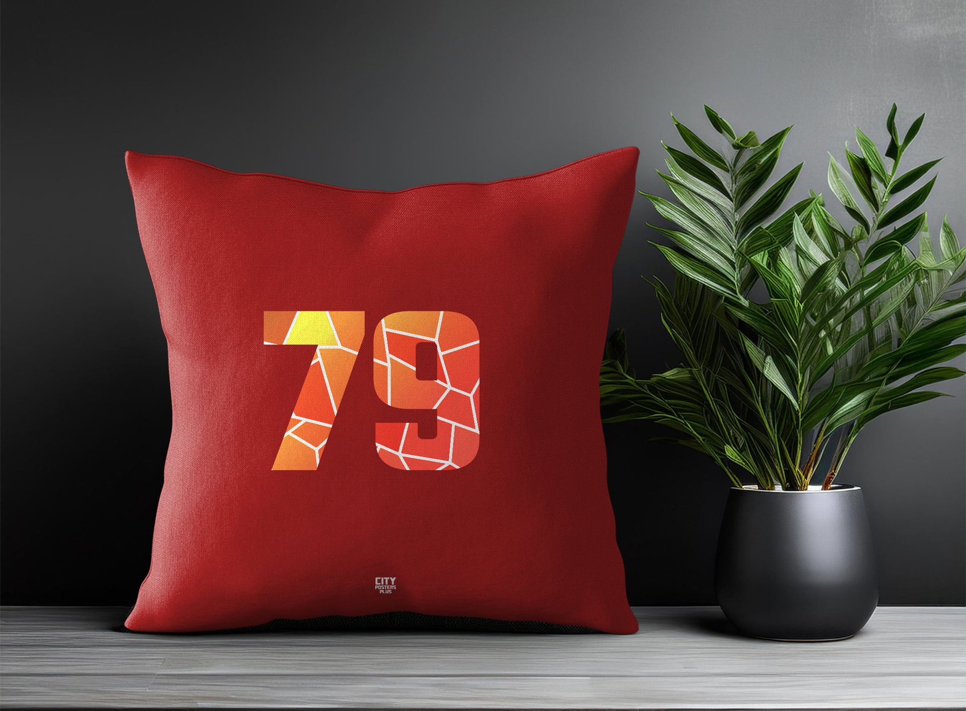 79 Number Square & Rectangle Pillow Cases | Print Deliver Plus by City Posters Plus