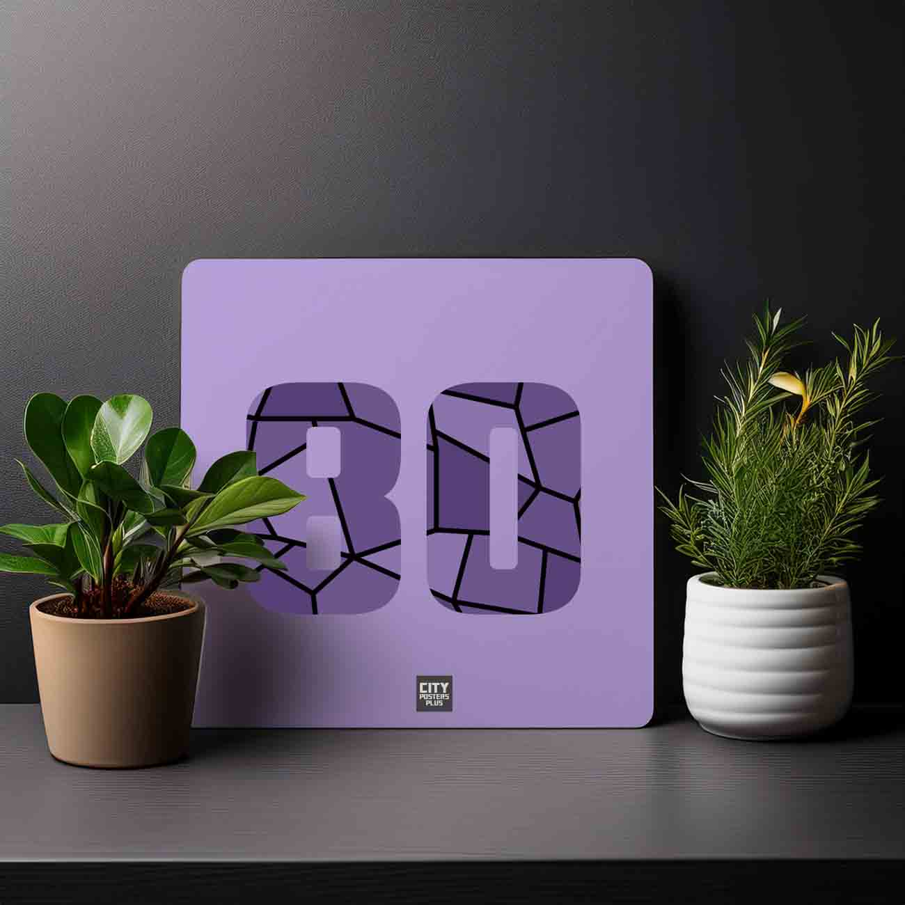 80 Number Mousepad (Iris Lavender)