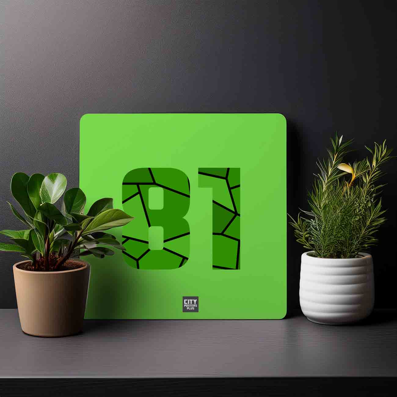 81 Number Mousepad (Liril Green)