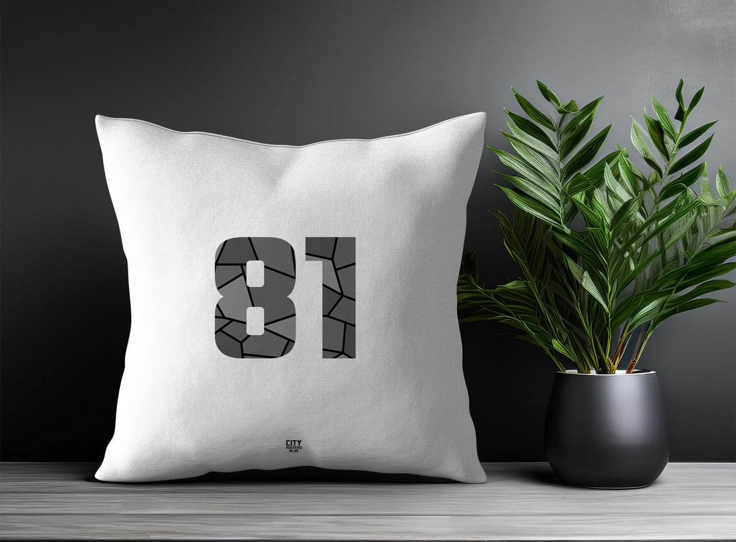 81 Number Square & Rectangle Pillow Cases | Print Deliver Plus by City Posters Plus