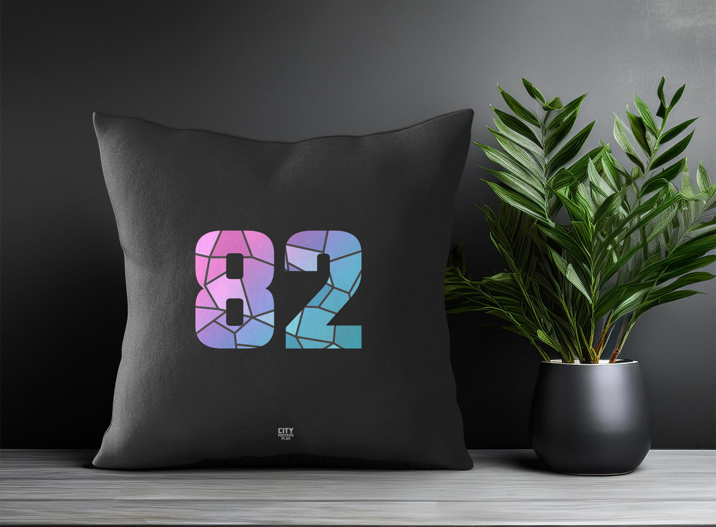 82 Number Square & Rectangle Pillow Cases | Print Deliver Plus by City Posters Plus
