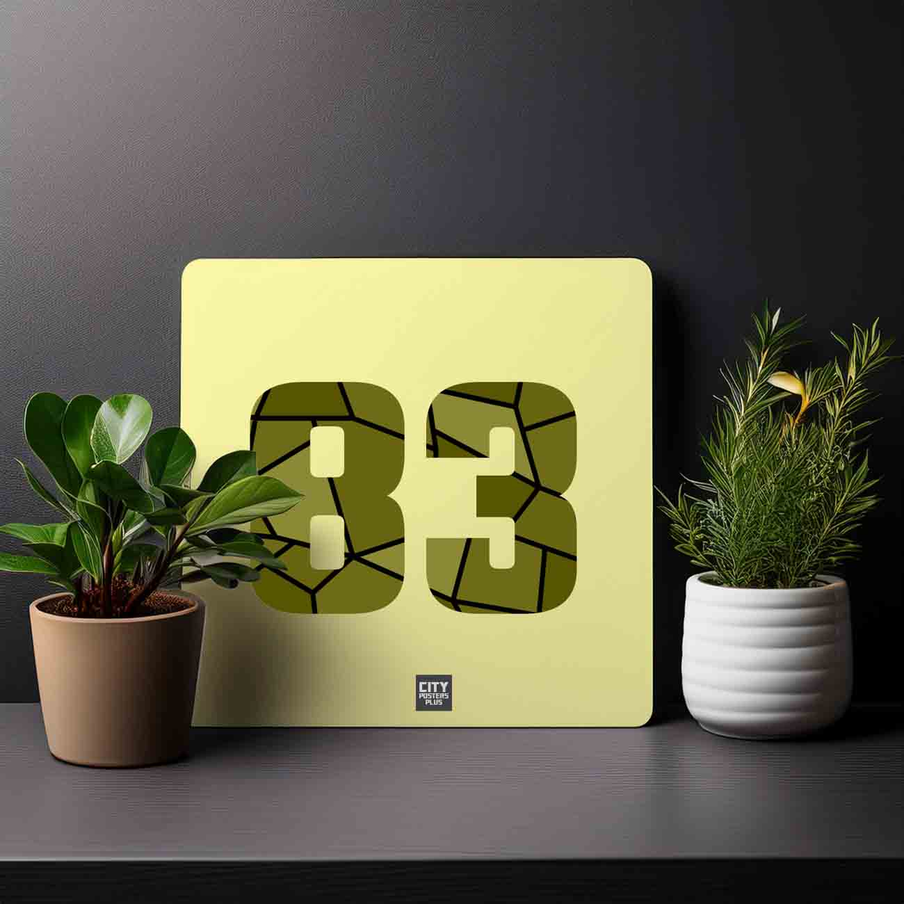 83 Number Mousepad (Butter Yellow)