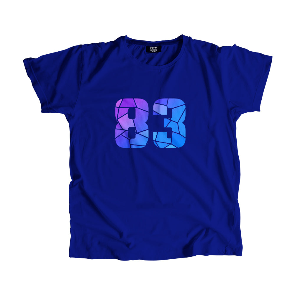 83 Number Men Unisex T-Shirt  (Royal Blue)| Classic Numeric Graphic Tee