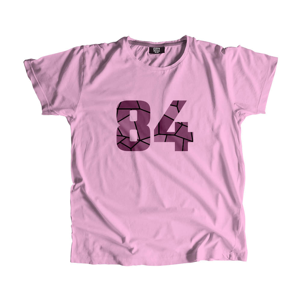 84 Number Men Unisex T-Shirt  (Light Pink)| Classic Numeric Graphic Tee