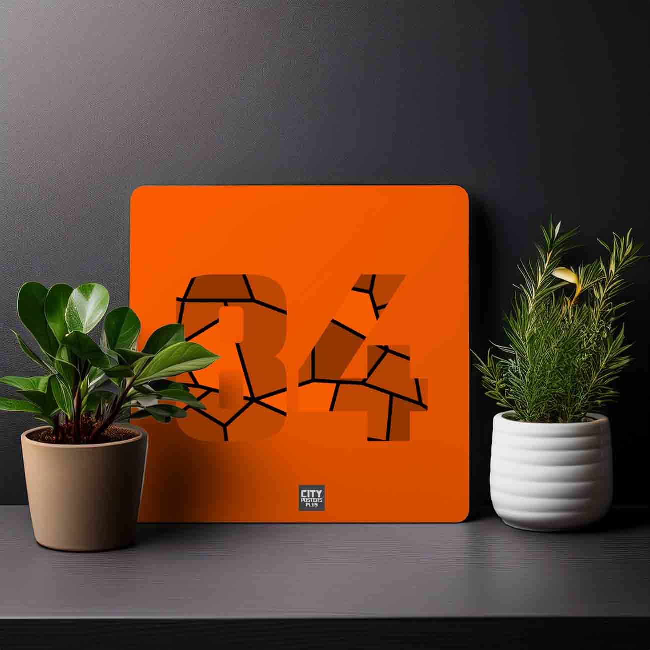 84 Number Mousepad (Orange)