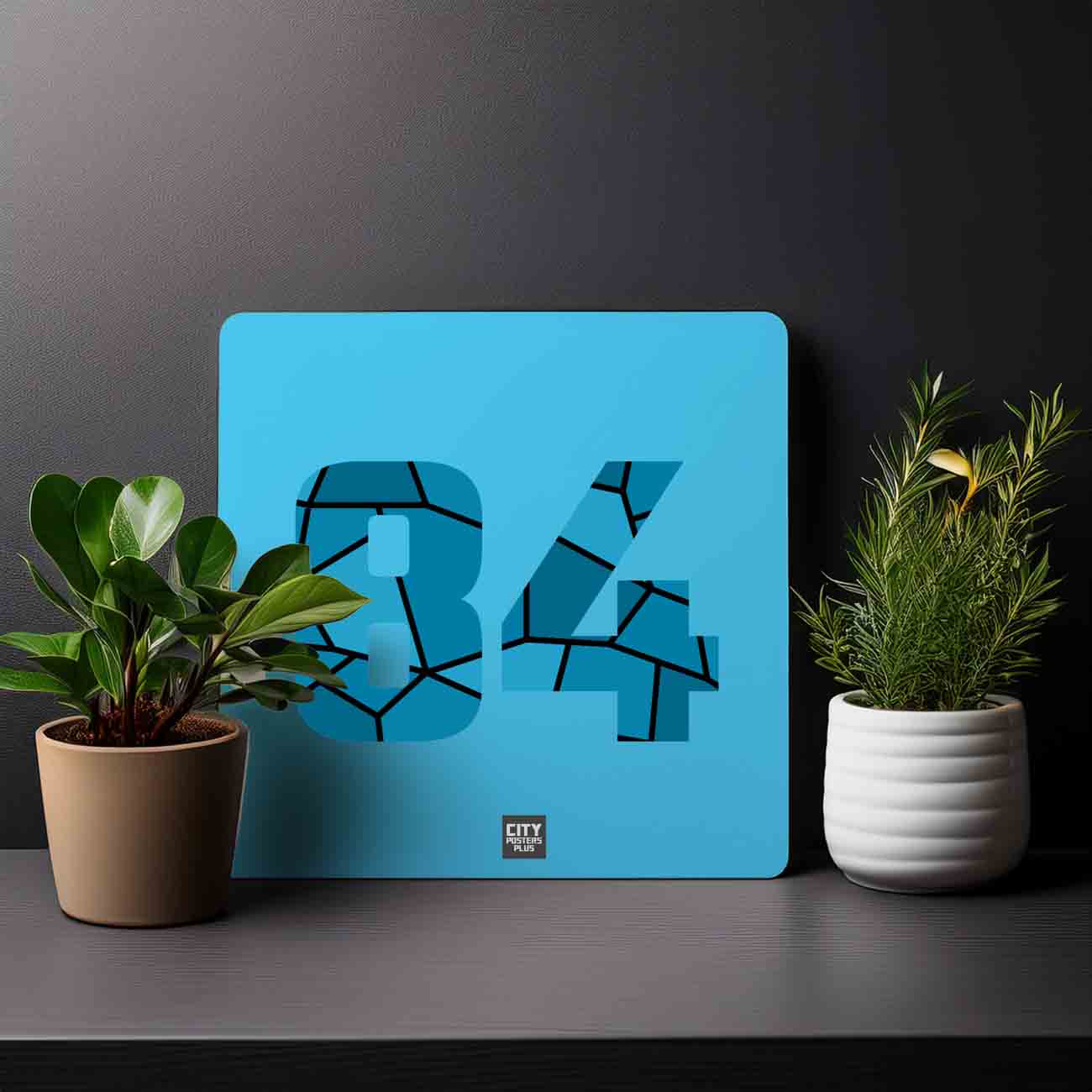 84 Number Mousepad (Sky Blue)